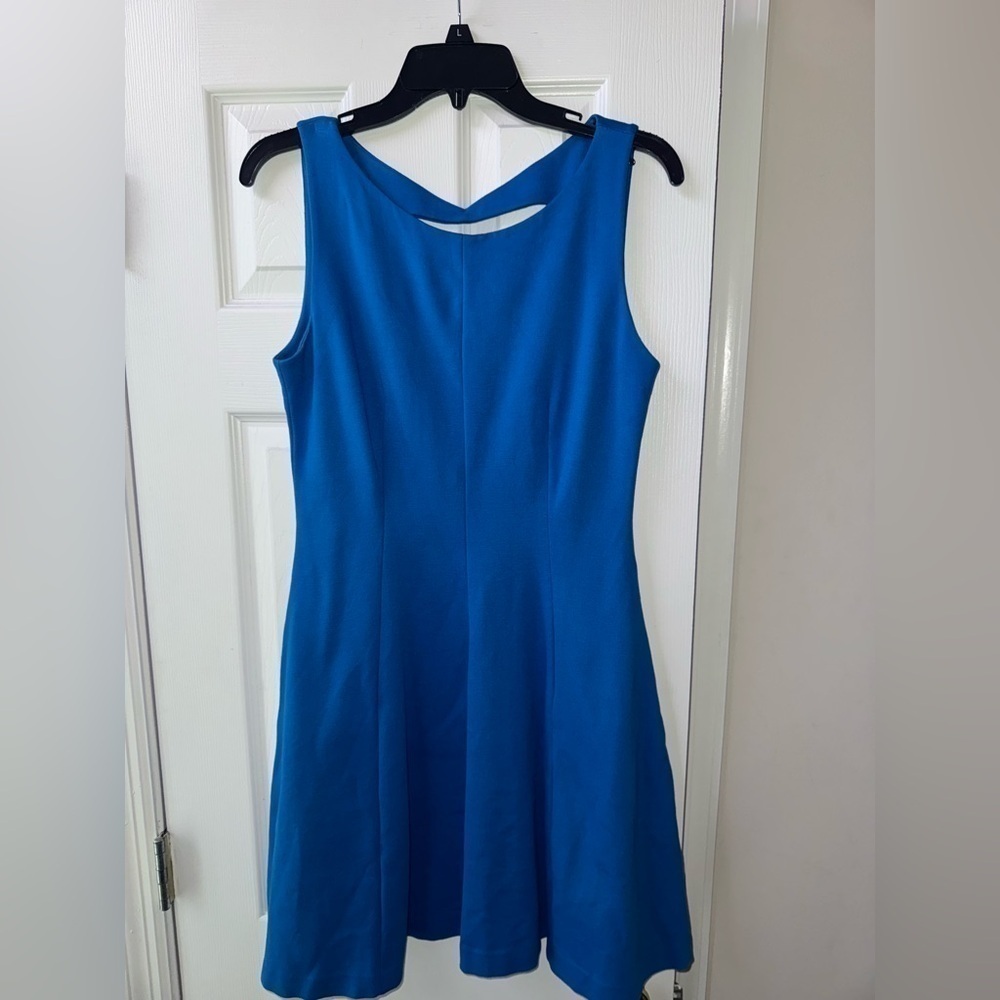 Rachel Roy Royal Above The Knee Blue Dress w cutout Back Size 8